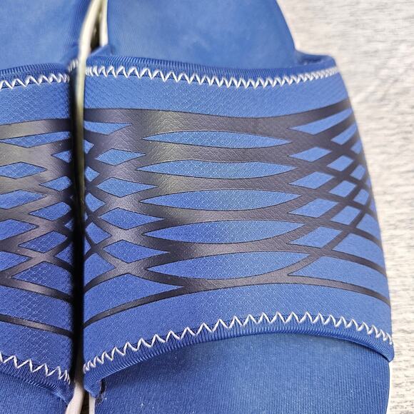 Spenco Thrust Mens Recovery Slides Orthotic Sandals Slip On Blue Arch Support 13 - Picture 4 of 15